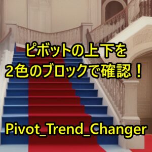 前日のピボットより上か下かを一日ごとに色分け!「Pivot_Trend_Changer」